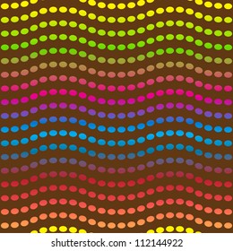Colorful waves with different balls