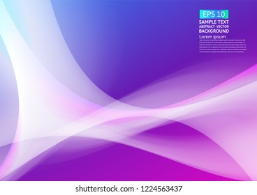 Colorful waves geometric abstract background design. Fluid gradient shapes composition futuristic design. vector illustration	