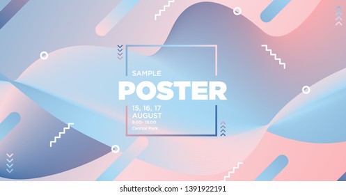 Colorful Waves Gradient Background. Template for Web Banner, Pop-Up, Poster, Banner, Flyer....