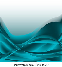 Colorful waves isolated abstract background blue and white