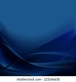 Colorful waves isolated abstract background blue dark