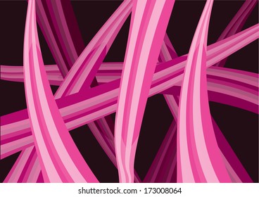 Colorful waves of layout design in black background. Vector illustration.