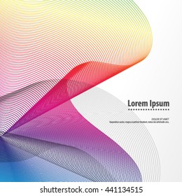 Colorful Waves and Lines Layout/Design Cover Background