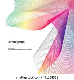 Colorful Waves and Lines Layout/Design Cover Background