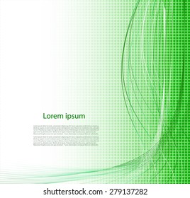 Colorful waves on bright background
