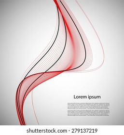 Colorful waves on gray texture
