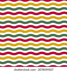 Colorful waves seamless pattern. Minimalist and childish design for fabric, textile, wallpaper, bedding, swaddles or gender-neutral apparel.