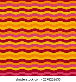 Olas coloridas sin inconvenientes. Diseño minimalista e infantil para tela, textil, papel pintado, ropa de cama, mangueras o prendas de vestir neutras desde el punto de vista del género.
