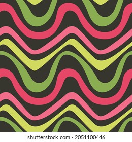 COLORFUL WAVES SEAMLESS RETRO PATTERN