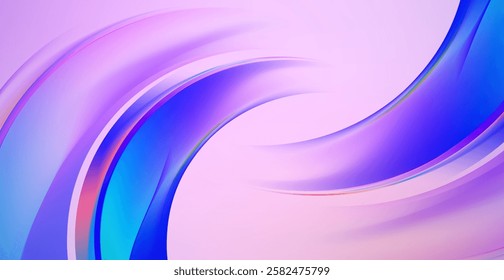 Colorful waves technology abstract soft blue and pink background