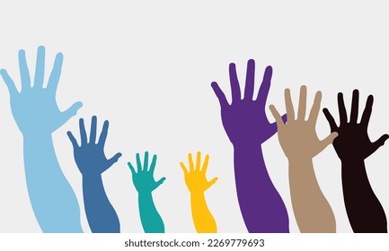 Colorful Waving Hands Vector Collection: Adding Life to Your Designs with Vibrant Gestures