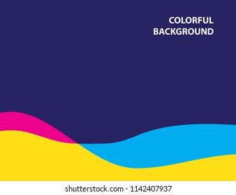 Colorful wavy abstract background