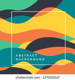 Colorful wavy abstract background. Dynamic curly color waves.