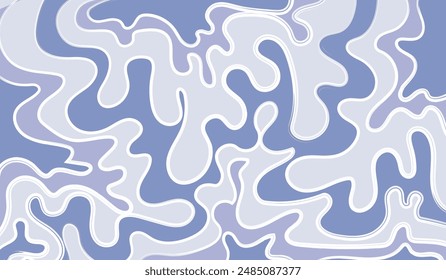 Colorful wavy abstract geometry background with white brush.Trendy vector illustration.