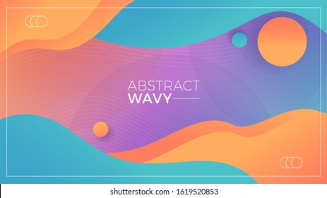 Colorful Wavy Abstract Modern Background
