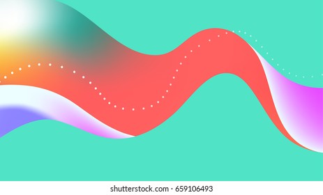 colorful wavy abstract vector background