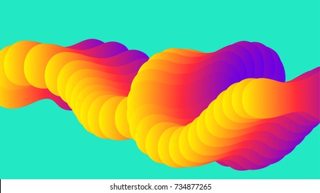 Colorful wavy abstract vector background