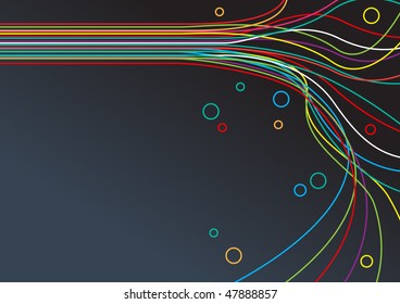 Colorful wavy background