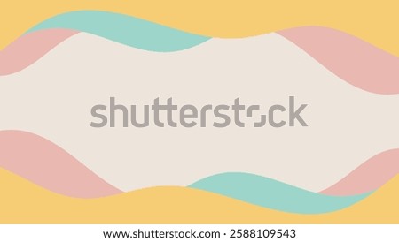 Colorful Wavy Background Design With Soft Pastel Colors