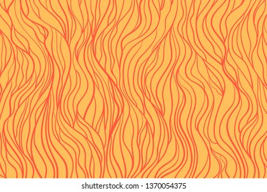 Colorful wavy background. Hand drawn waves. Stripe tangled texture with many lines. Waved pattern. Colored illustration for design