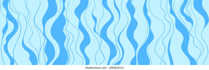 Colorful wavy background. Hand drawn waves. Seamless wallpaper on horizontally surface. Stripe texture with many lines. Waved pattern