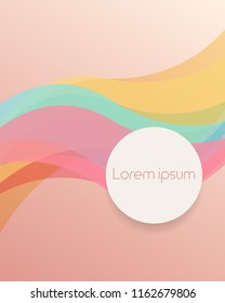 Colorful wavy background with place for your text. Vector illustration