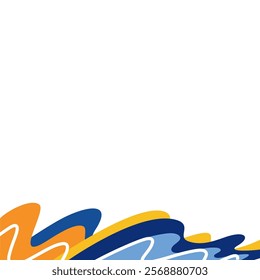 Colorful Wavy Background Template Vector Design
