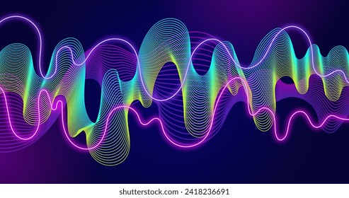 Colorful wavy background vector design in eps 10