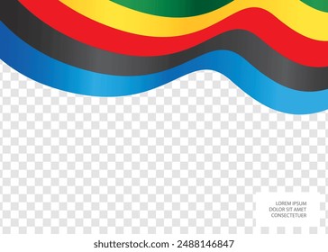 
Colorful wavy design template for flyer