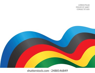 
Colorful wavy design template for flyer