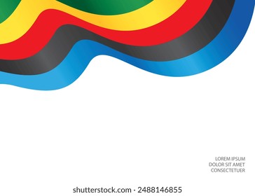 
Colorful wavy design template for flyer