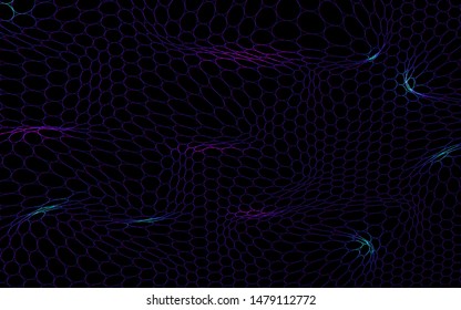 Colorful wavy dots circle and line concept background. Technology science shape for use element banner, cover, corporate advertising, wallpaper