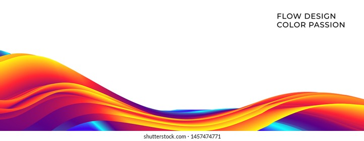 Colorful wavy flows of a fluid lines and liquid shapes with a smooth splash of color. Eps10