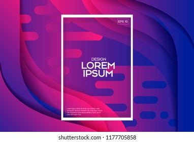 
Colorful wavy geometric background. Trendy gradient shapes composition. Eps10 vector.