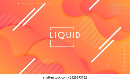 Colorful wavy geometric shape background. Minimal trendy gradient colors. Eps10 Vector