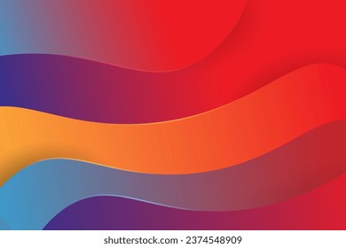 Colorful wavy gradient shape abstract background