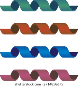 Colorful Wavy Helix Abstract Pattern