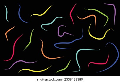 colorful wavy line pattern background.