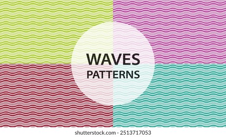 Colorful wavy line pattern	background.