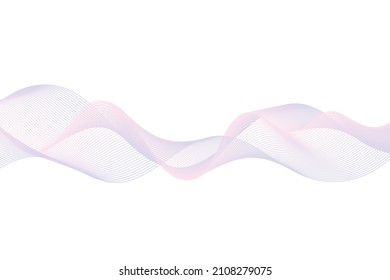 Colorful Wavy Lines Abstract Background. Vector