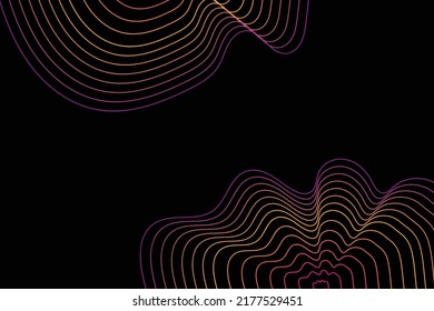 Colorful Wavy Lines Abstract Background. Technology Wallpaper. Modern Banner. Vector