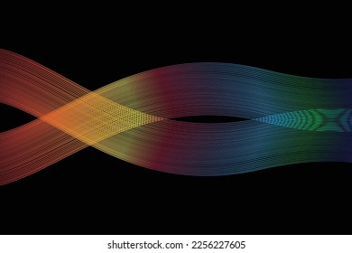 colorful wavy lines abstract background