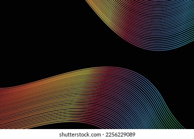 colorful wavy lines abstract background