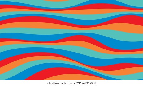 Colorful Wavy Lines Abstract Background. Wallpaper. Vector