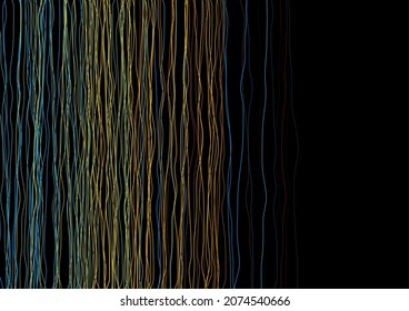 Colorful wavy lines abstract minimal geometric background. Vector design