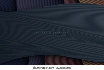 Colorful wavy lines background. Dynamic textured element. Modern gradient light vector illustration.