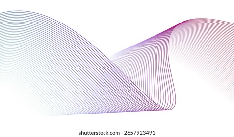 Colorful wavy lines create a dynamic and vibrant abstract design