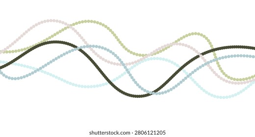 Colorful Wavy Lines Isolated on White Abstract Background. Abstract graphic waves. Thin lines and wavy background comprise an abstract design featuring Multicolor lines that curve in a wavelike motion