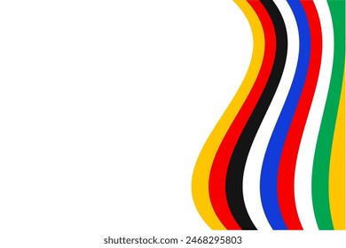 Colorful Wavy lines template , isolated on white background 