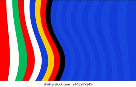 Colorful Wavy lines template , vector illustration 